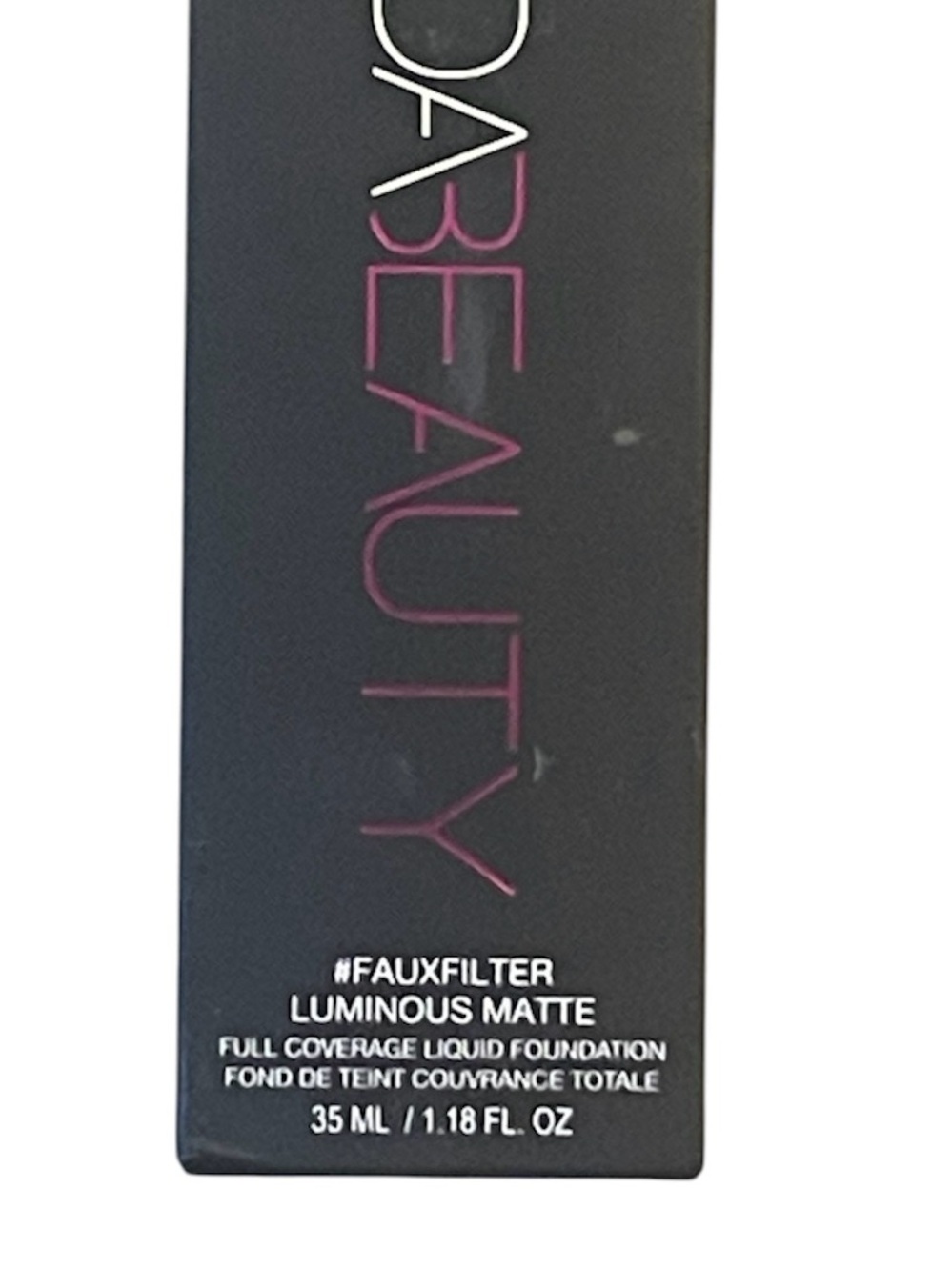 HUDA BEAUTY Black Box Foundation with Pink Logo